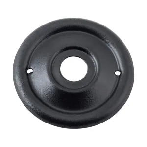 0932 Backplate For Milled Edge Mortice Knob Pair Matte Black D52mm