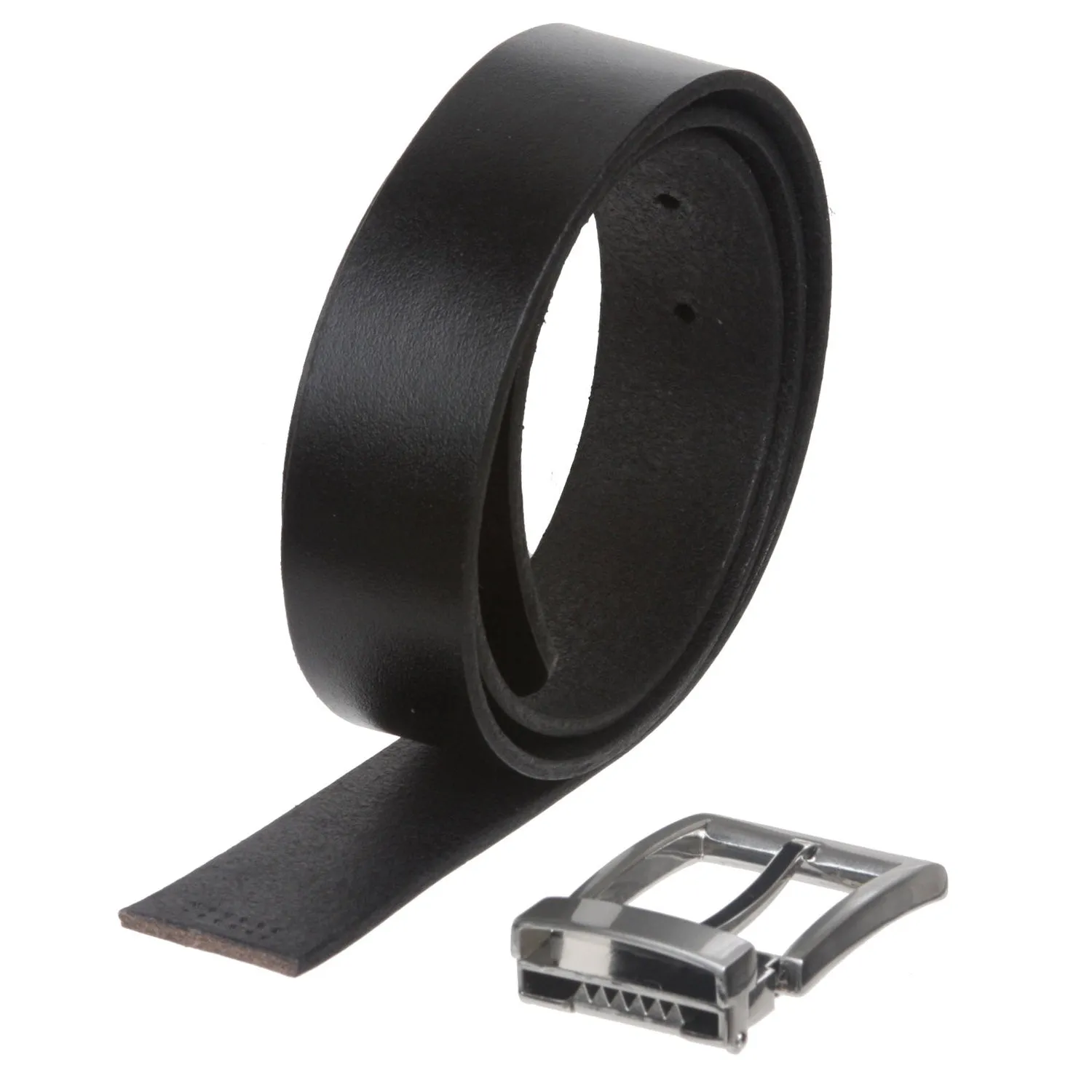 1 1/4" Clamp On Nickel Free Cut-to-Fit Top Grain Cowhide Plain Leather Belt