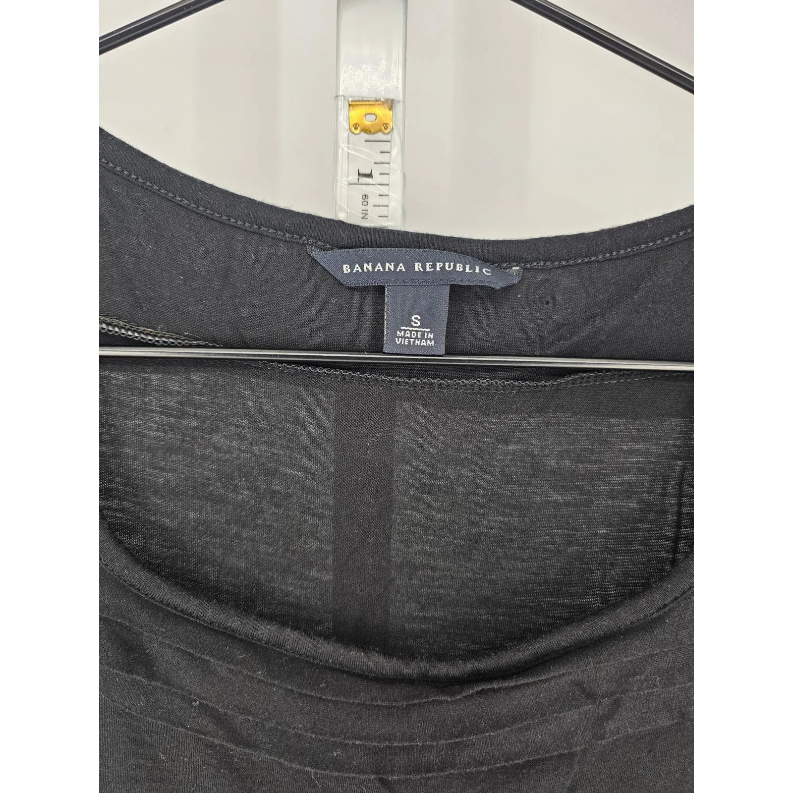 Banana Republic Womens Sz S Knee Length Short Sleeve Dress Black Cocktail