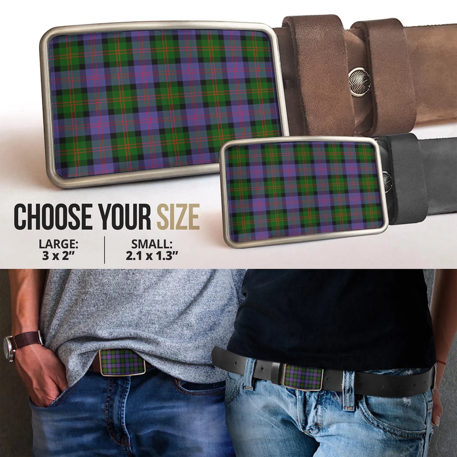 Blair Modern Tartan Belt Buckles