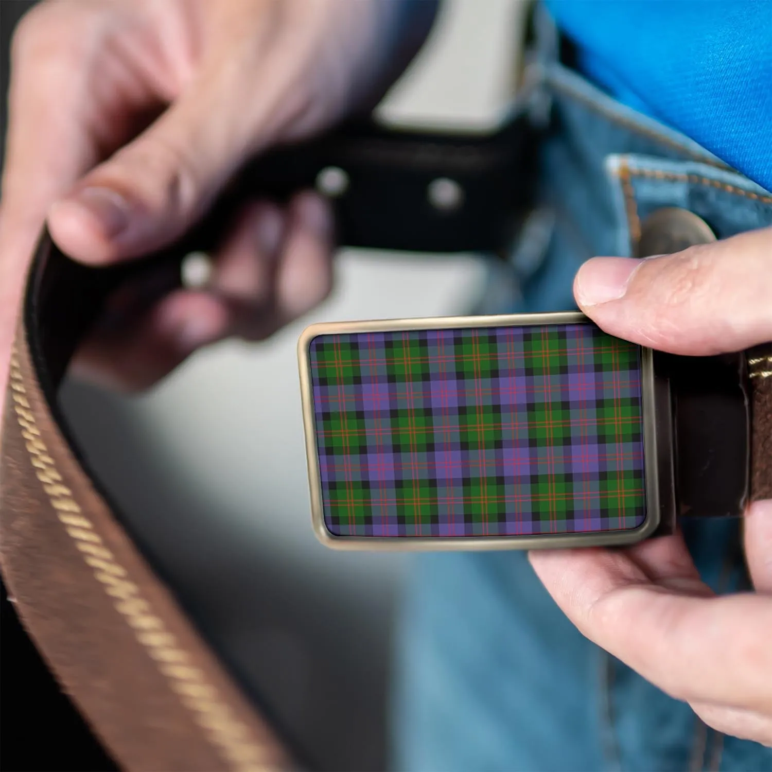 Blair Modern Tartan Belt Buckles