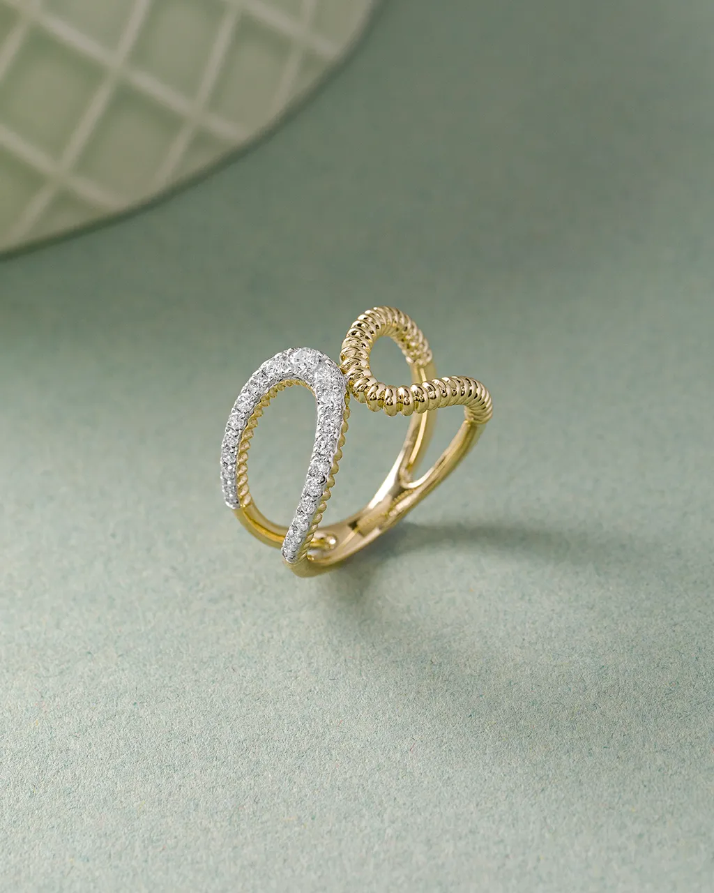 Bold Textured Diamond Band