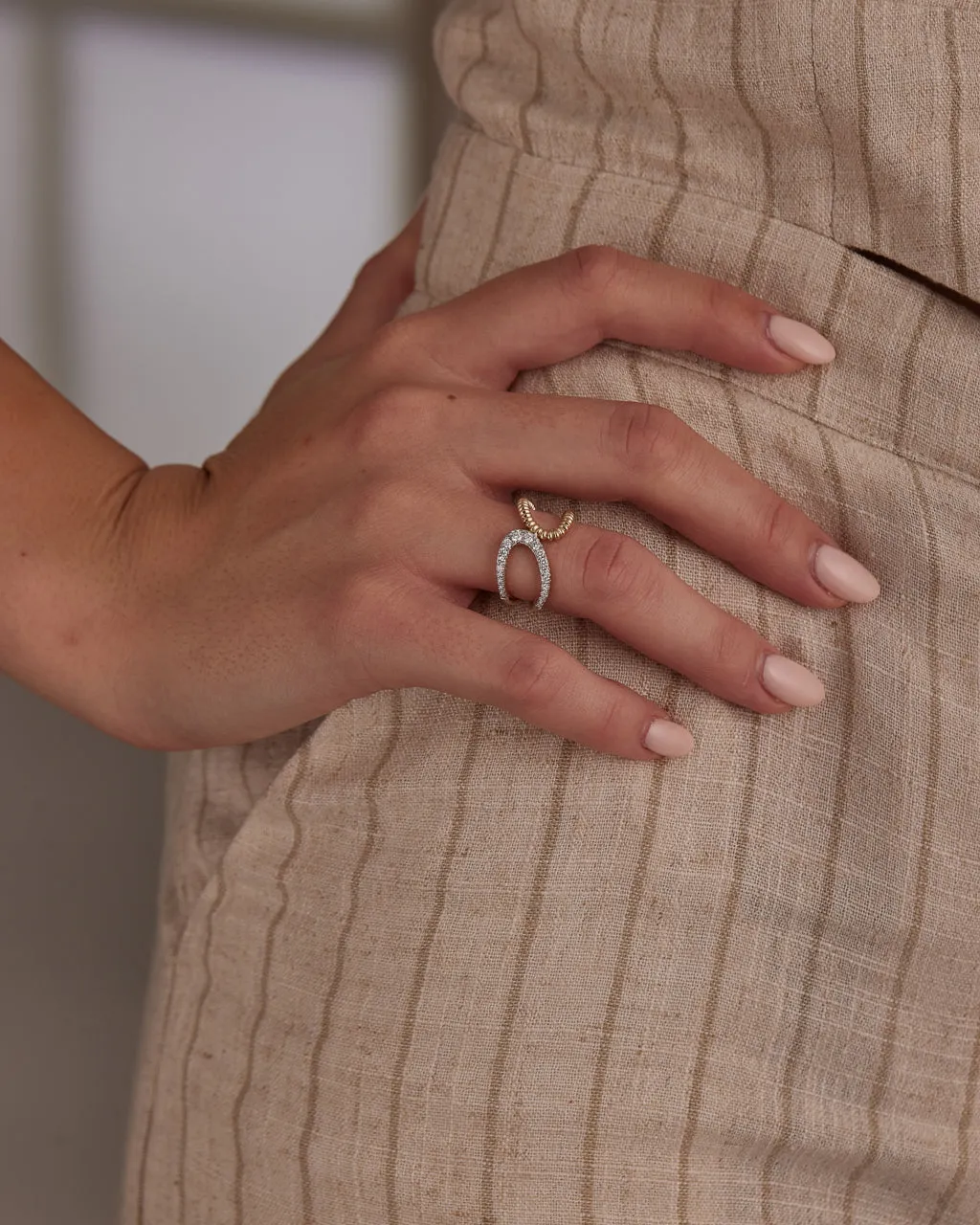 Bold Textured Diamond Band