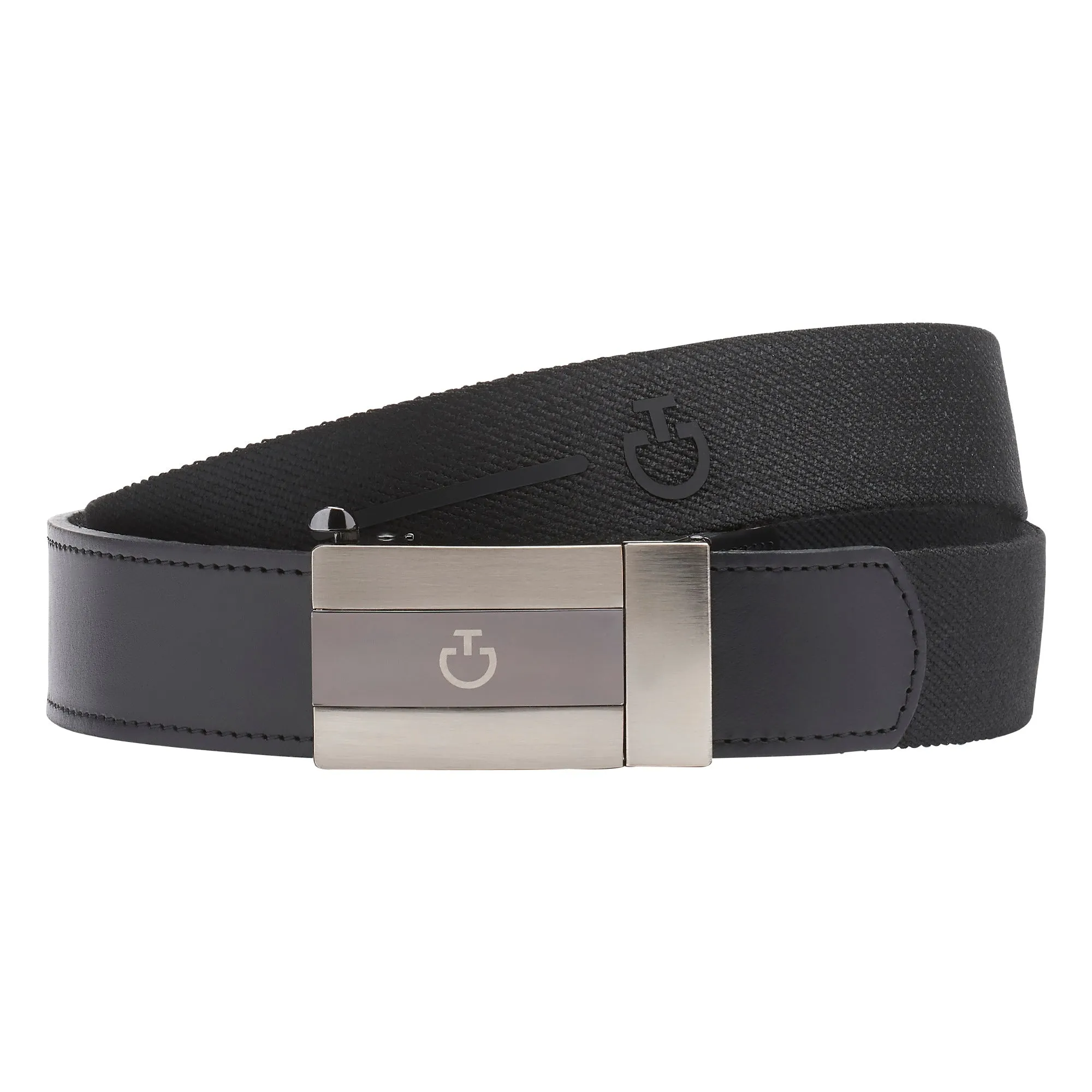Cavalleria Toscana Men's  Elastic belt with Embossed CT Logo