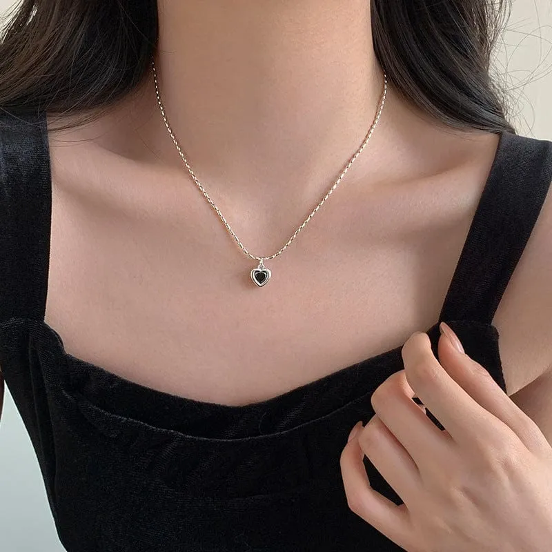 Charming Crystal Heart Matching Necklace