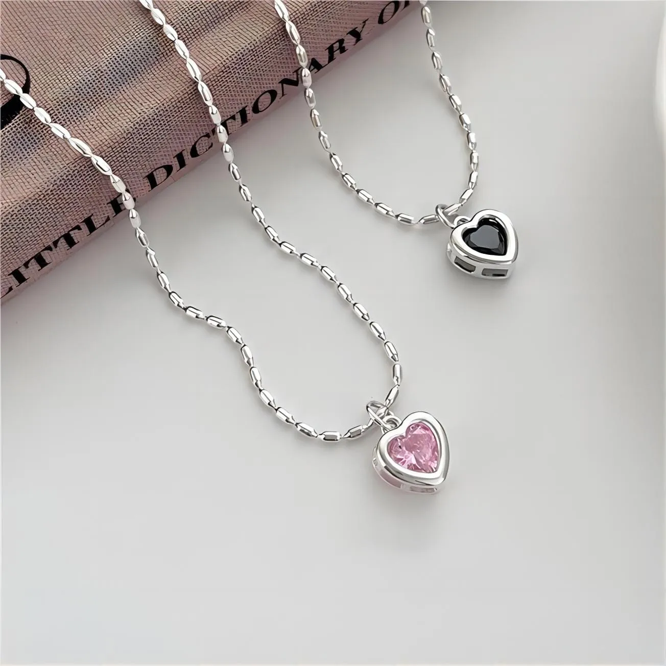 Charming Crystal Heart Matching Necklace