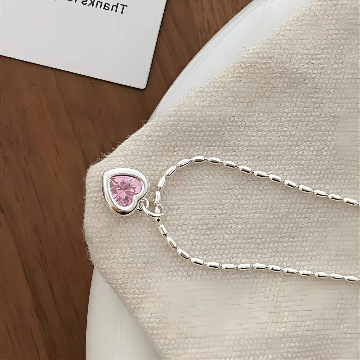 Charming Crystal Heart Matching Necklace