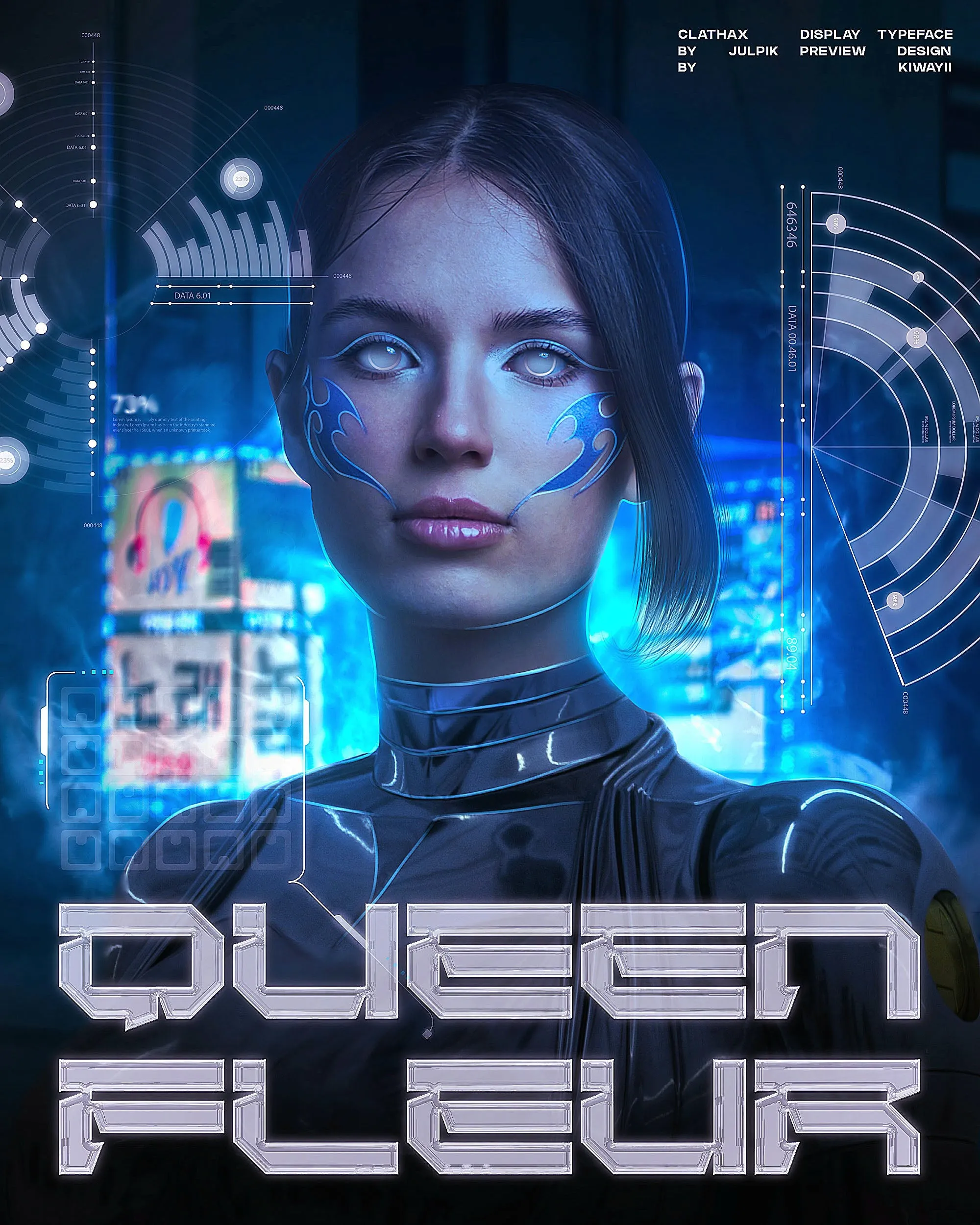 Clathax - Futuristic Display Typeface