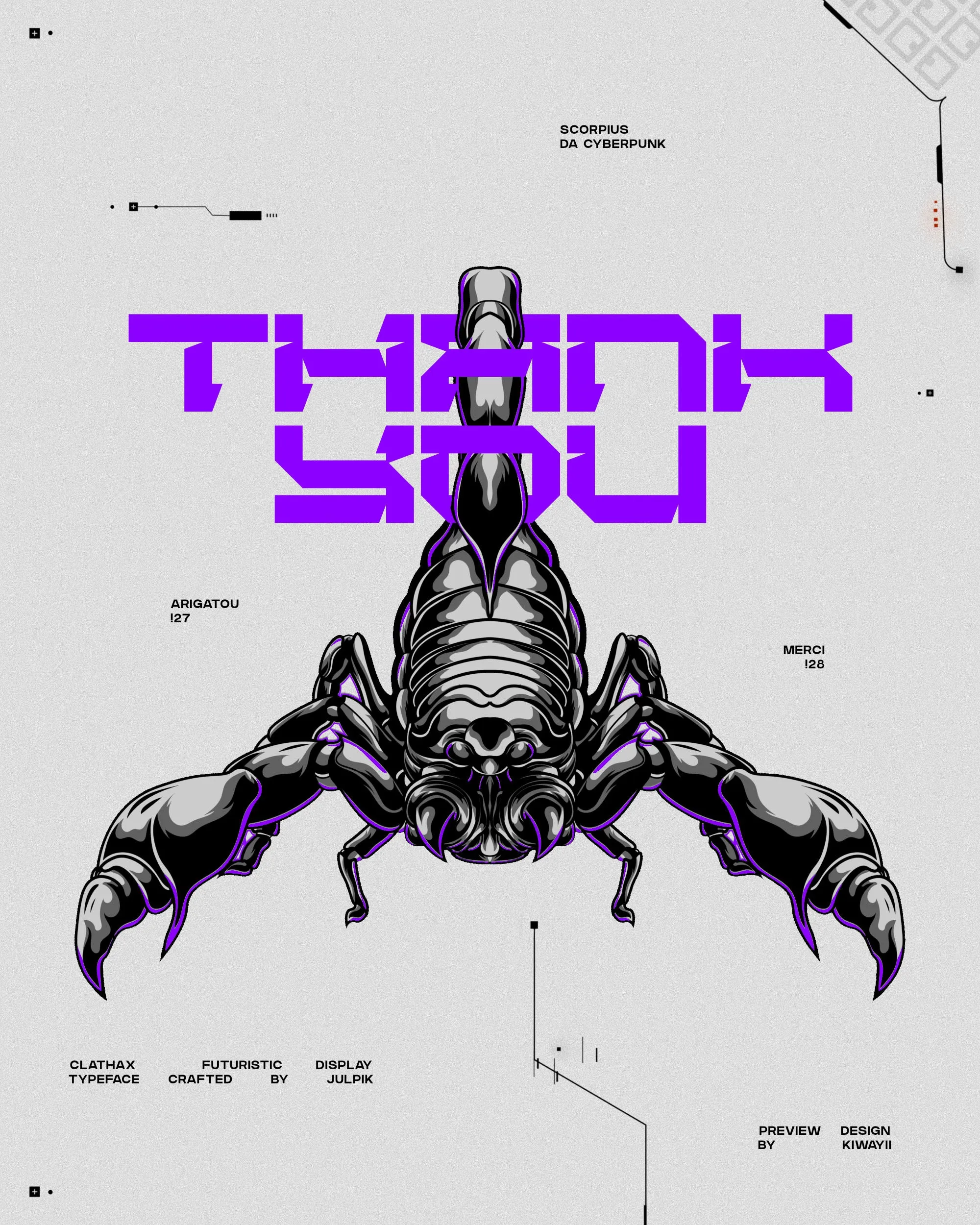 Clathax - Futuristic Display Typeface