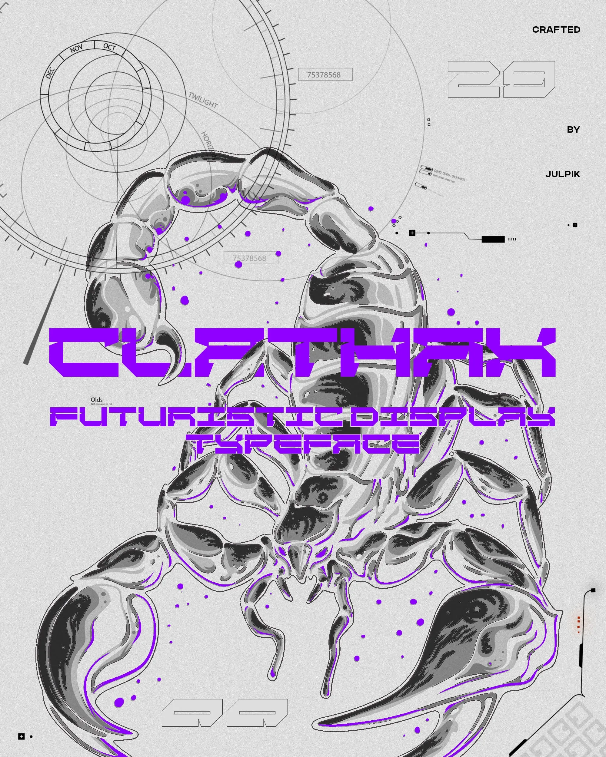 Clathax - Futuristic Display Typeface