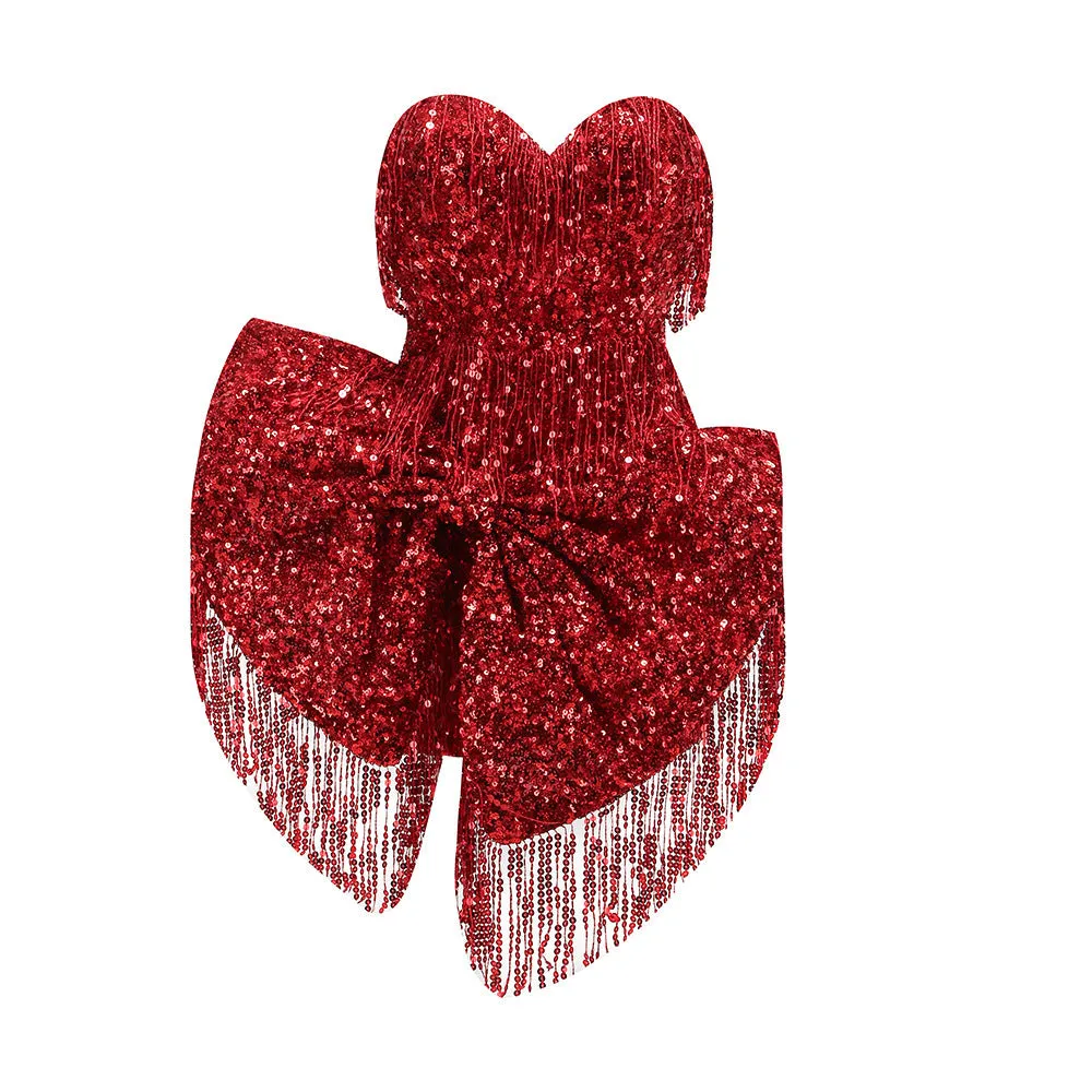 Elba Bow Decor Party Dress