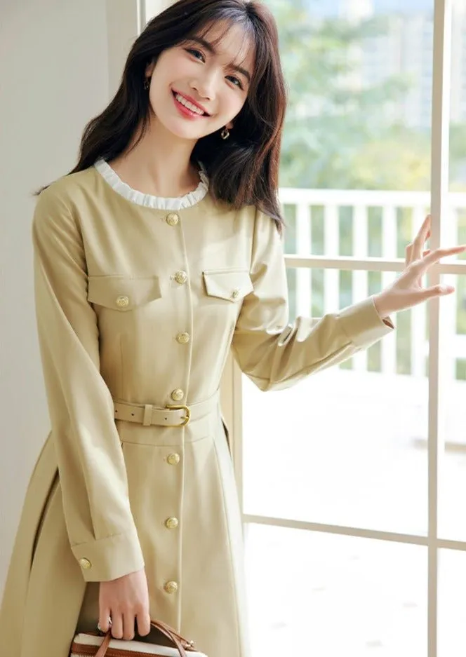 FRENCH ELEGANT TIGHT WAIST SLIM DRESS