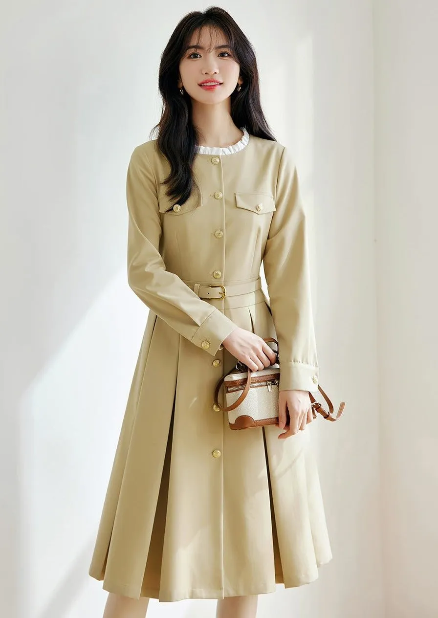 FRENCH ELEGANT TIGHT WAIST SLIM DRESS