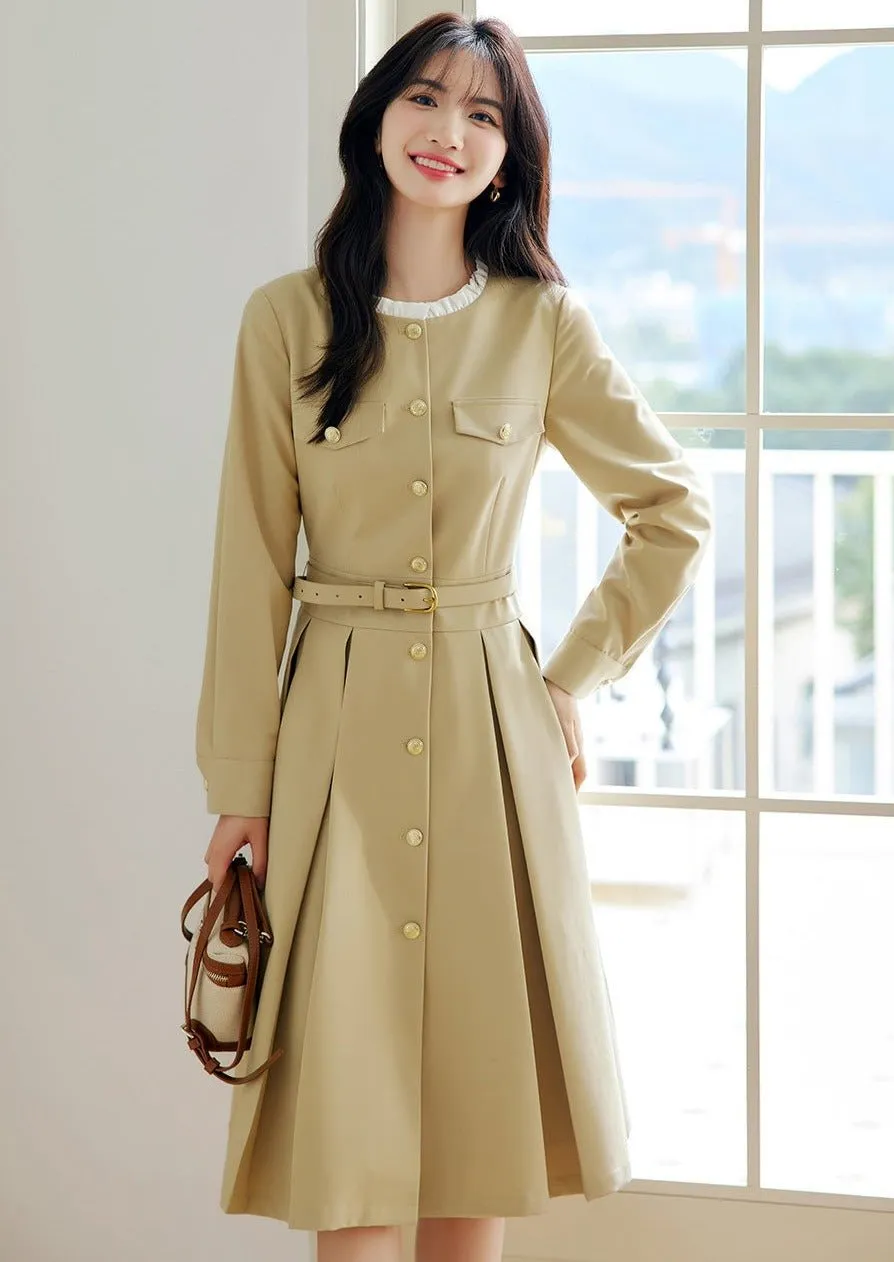 FRENCH ELEGANT TIGHT WAIST SLIM DRESS