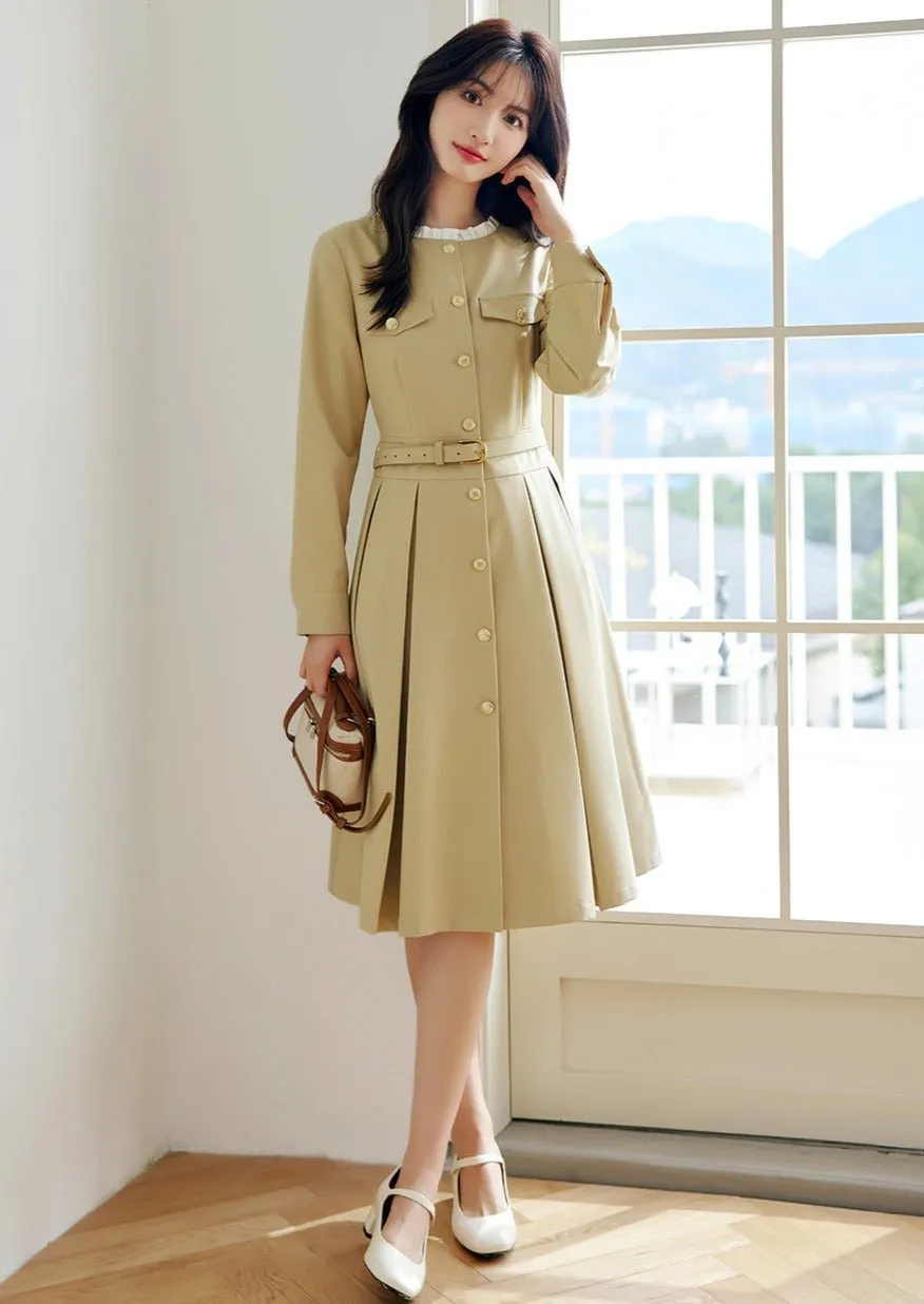 FRENCH ELEGANT TIGHT WAIST SLIM DRESS