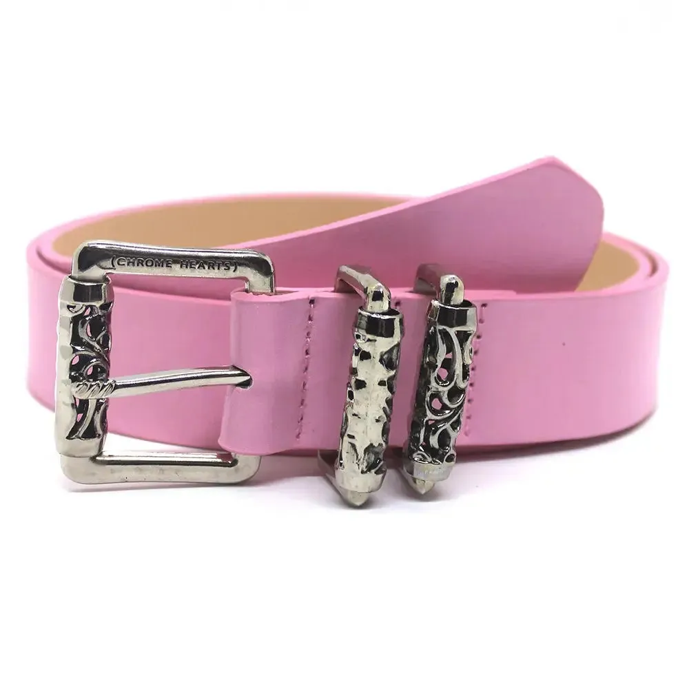 French Gothic Design Buckle Leather Belt