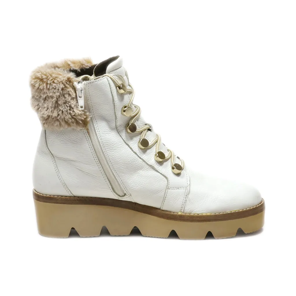 Gabor Mid-Calf Pu Leather White Colour For Women