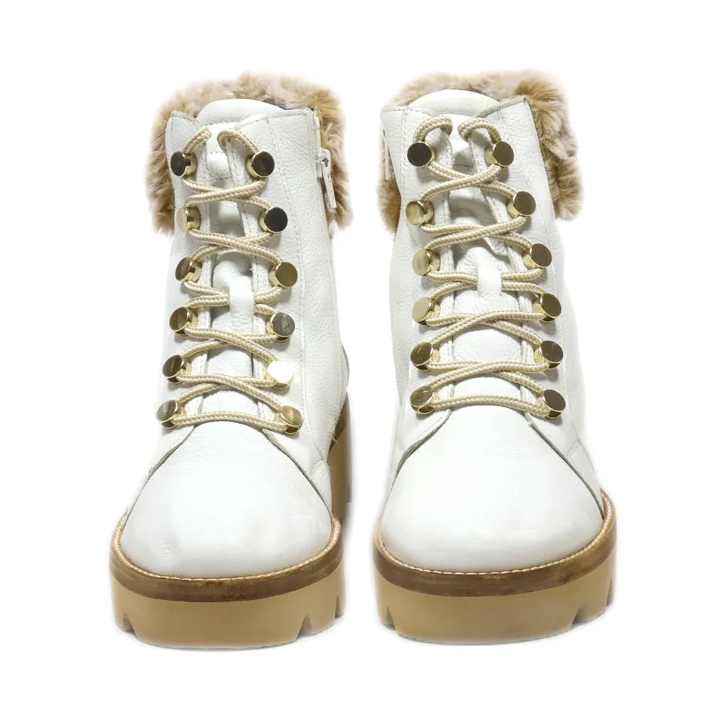 Gabor Mid-Calf Pu Leather White Colour For Women