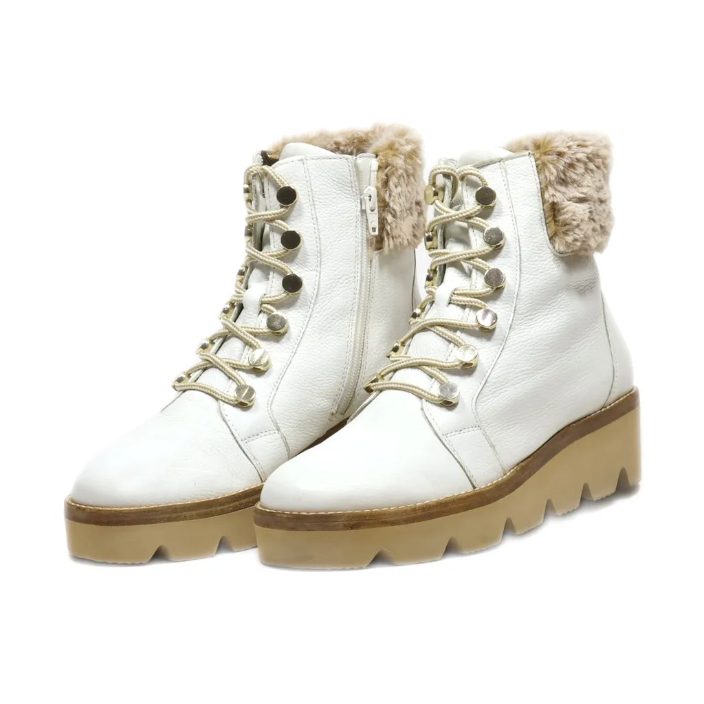 Gabor Mid-Calf Pu Leather White Colour For Women