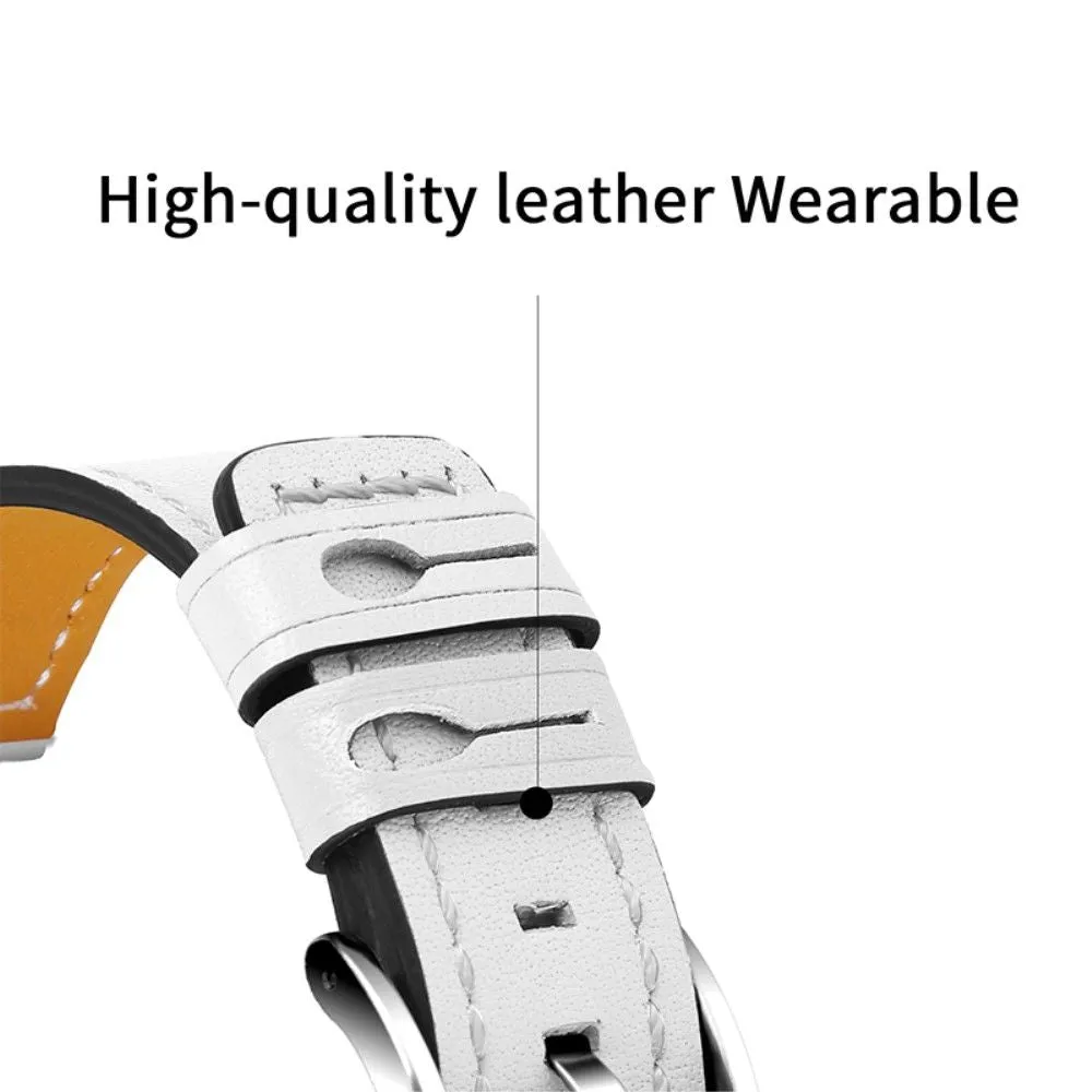 Garmin Venu cowhide leather watch strap - White