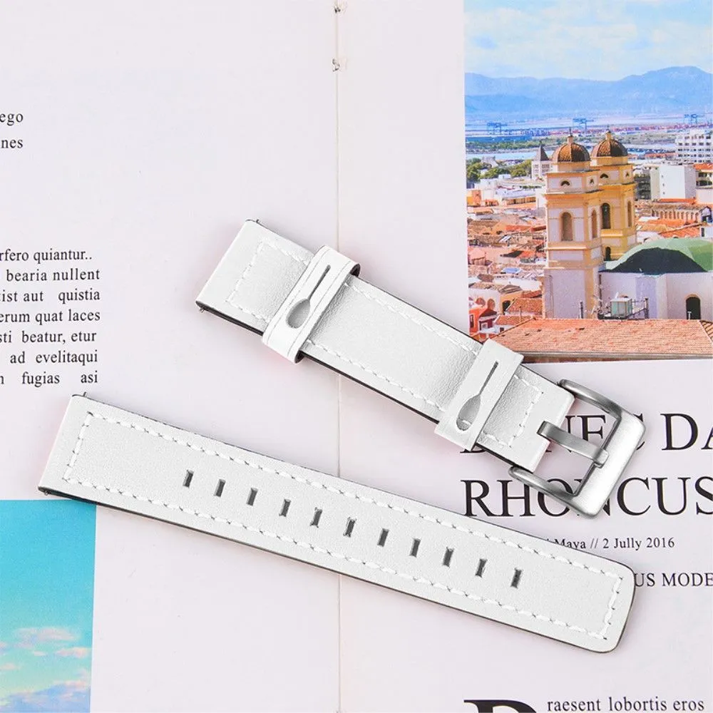 Garmin Venu cowhide leather watch strap - White