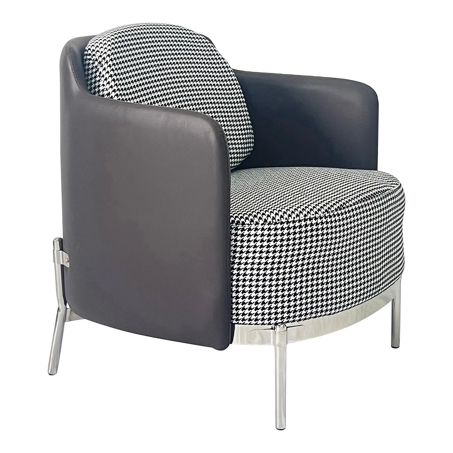 Gray and Silver Sofa Chair
