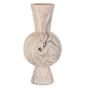Gray Marbelized Round Vase