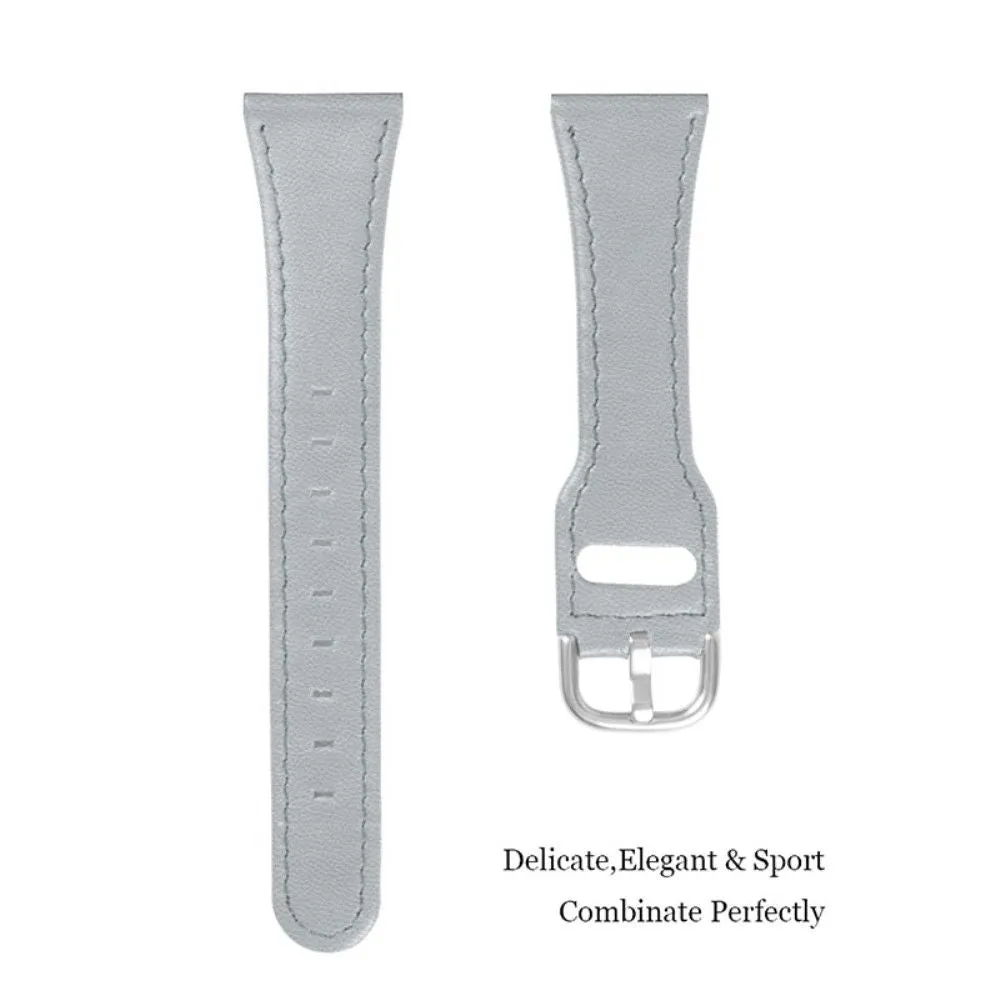 Honor MagicWatch 2 42mm cowhide leather watch strap - Grey
