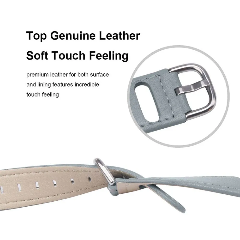 Honor MagicWatch 2 42mm cowhide leather watch strap - Grey