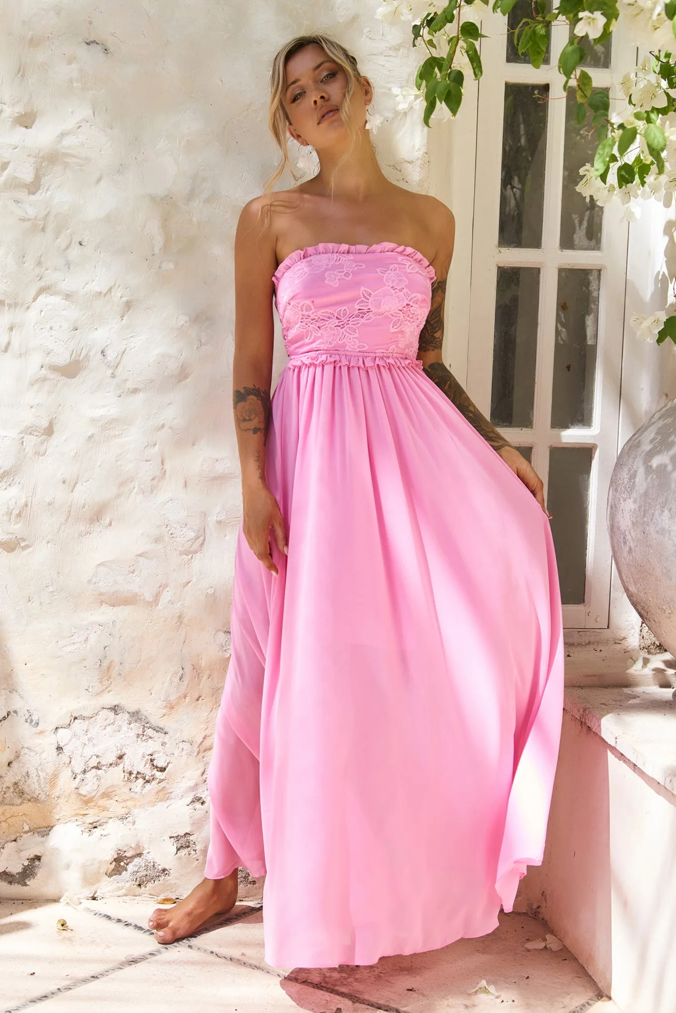 Jules Maxi Dress - Pink