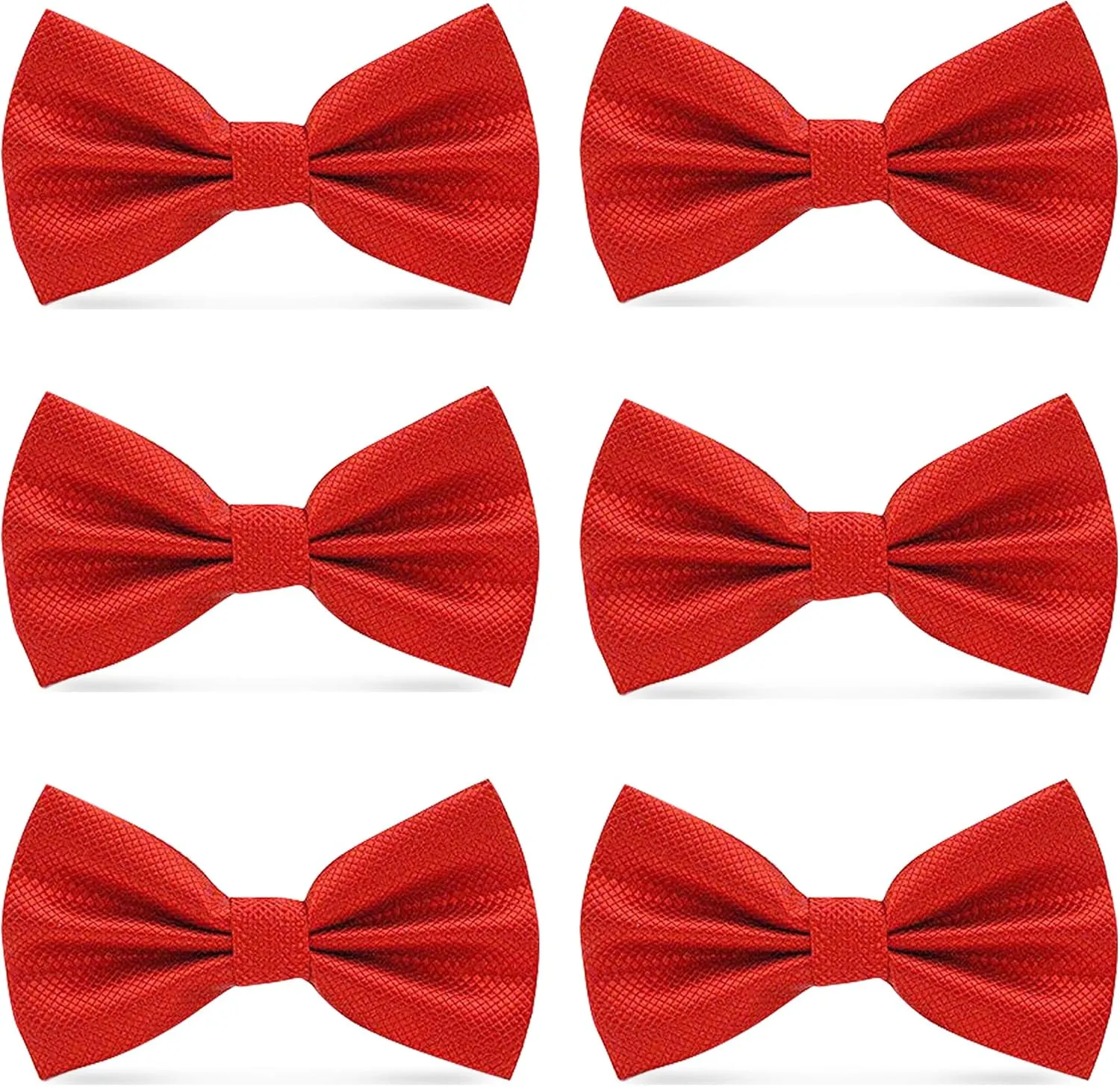 Men's Bowties Formal Satin Solid - 6/12 Pack Bow Ties Pre-tied Adjustable Ties for Men Many Colors Option in bulk