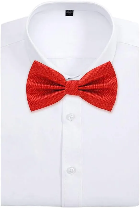 Men's Bowties Formal Satin Solid - 6/12 Pack Bow Ties Pre-tied Adjustable Ties for Men Many Colors Option in bulk