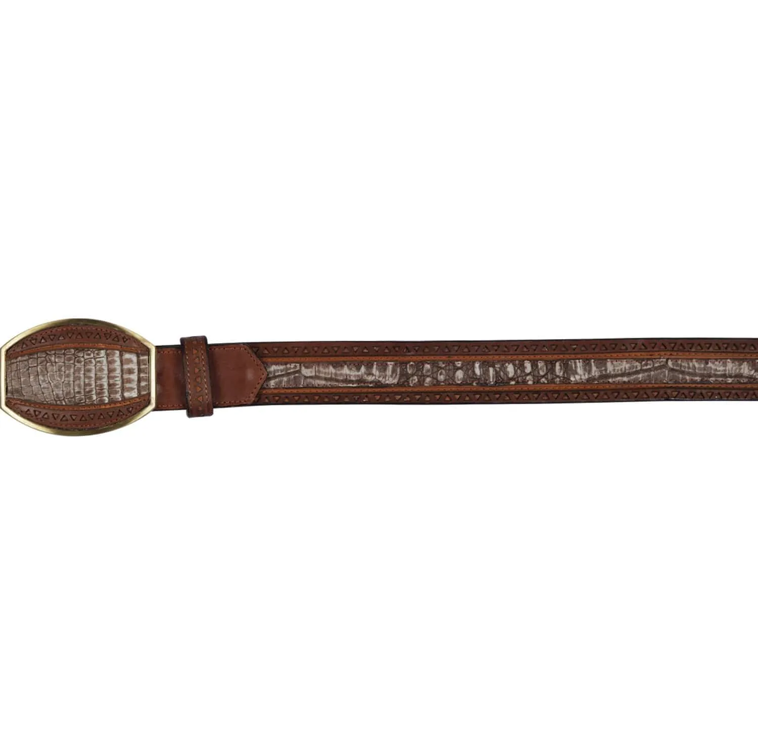 Men's Los altos Caiman Belly Laser Design Casual Belt C24U8234