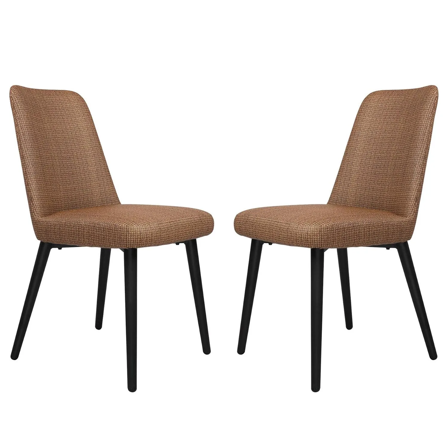 Modern Accent Chairs Set of 2 with Upholstered Seat and Back, Water Resistance Easy to Clean, Durable Restaurant Chair, Coffee