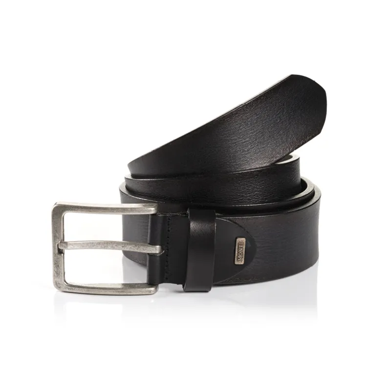Monti Men's Feather Edge Belts 06313 Dallas - Black
