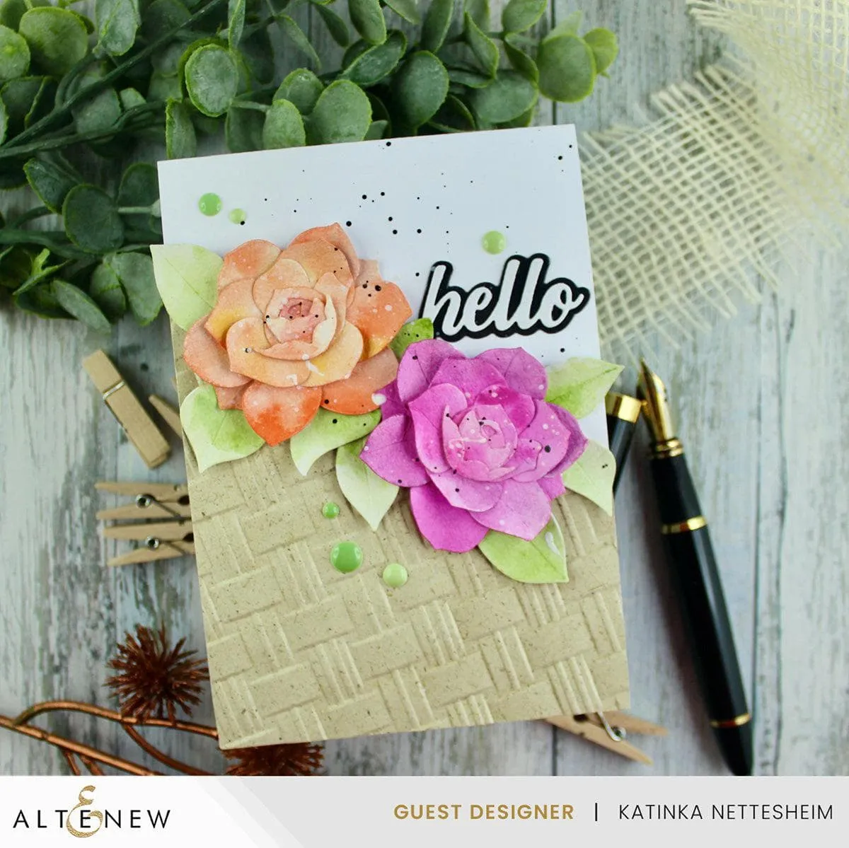 Natural Wicker Pattern 3D Embossing Folder