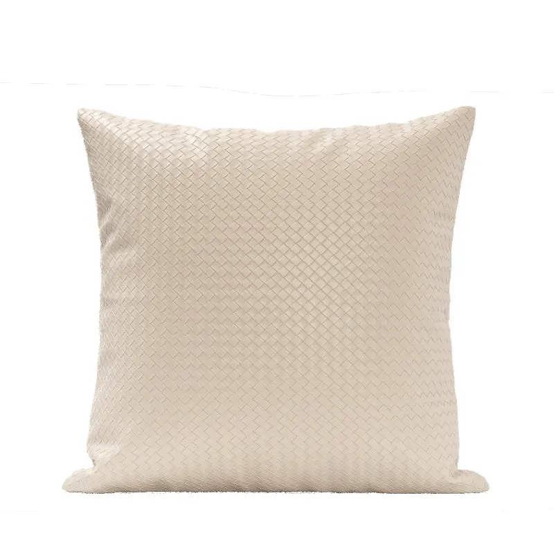 Off-white Woven Throw Pillow