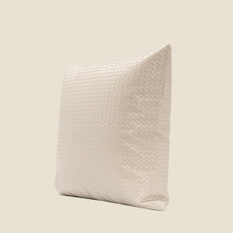 Off-white Woven Throw Pillow
