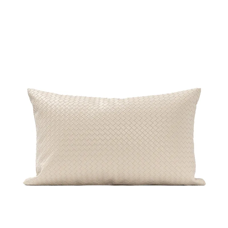 Off-white Woven Throw Pillow