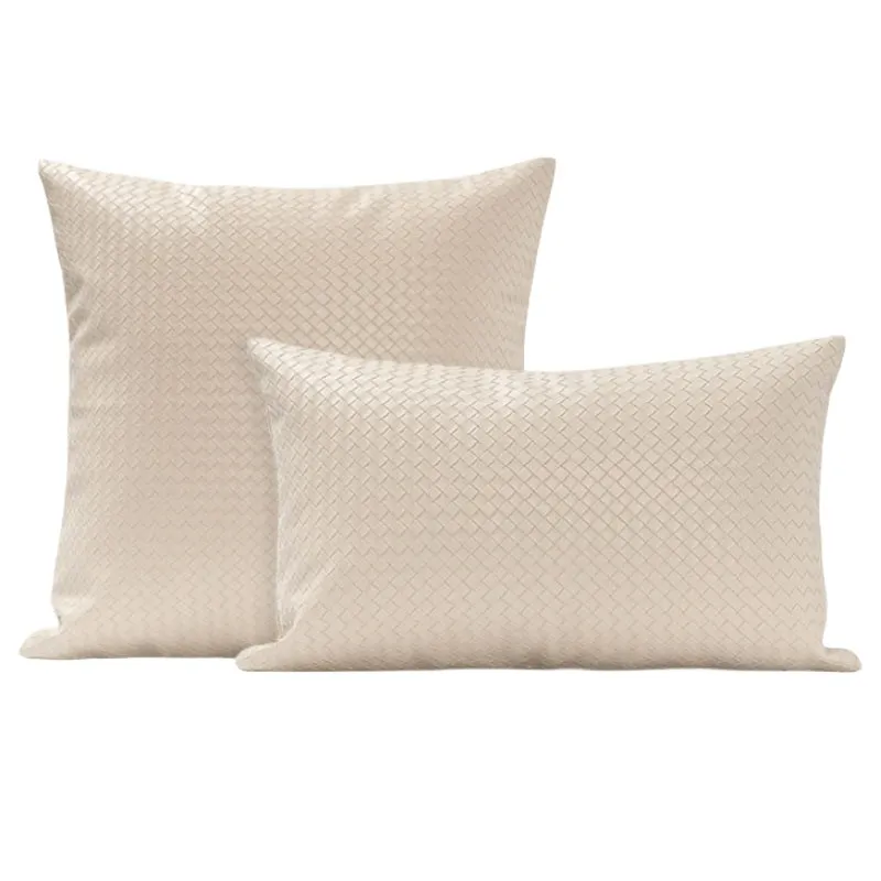 Off-white Woven Throw Pillow