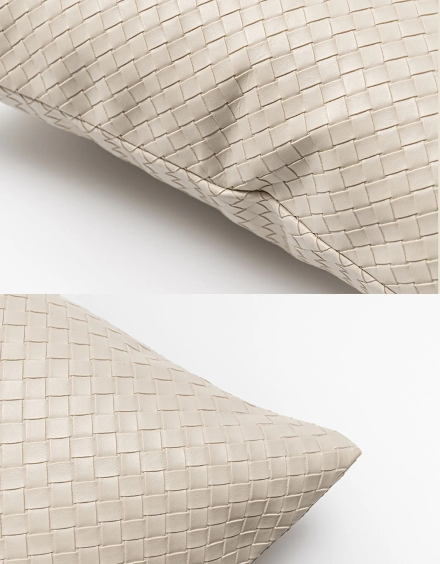 Off-white Woven Throw Pillow
