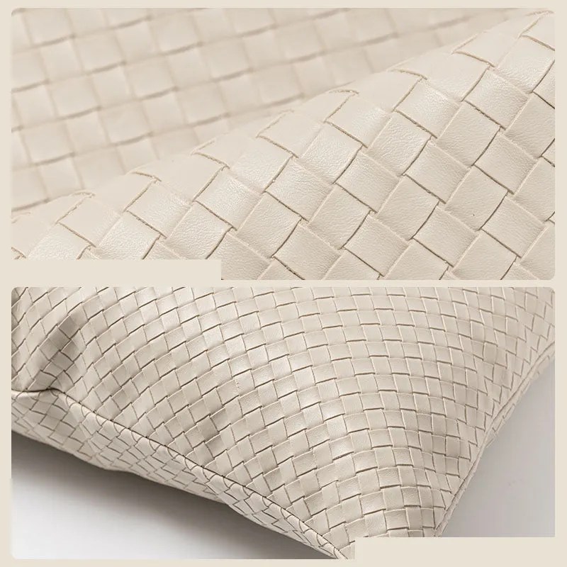 Off-white Woven Throw Pillow