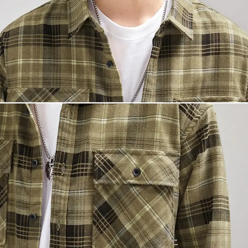Plaid Pattern Long Sleeve Shirt