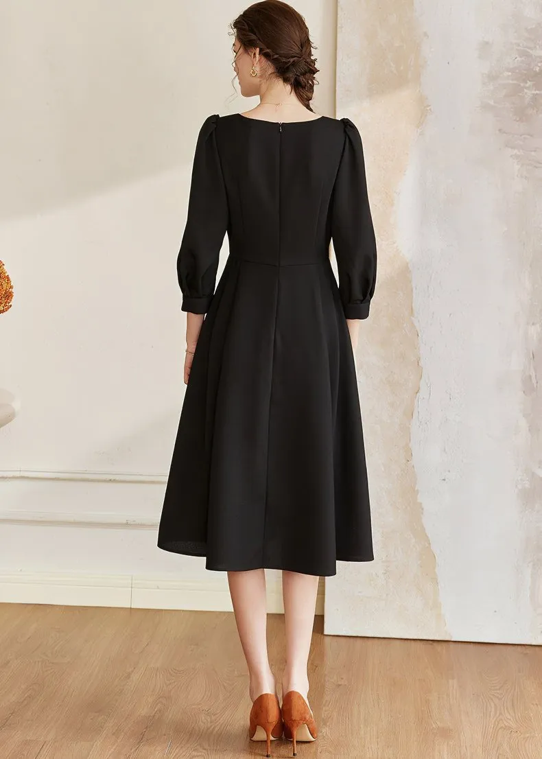 PUFF SLEEVE ELEGANT DRESS