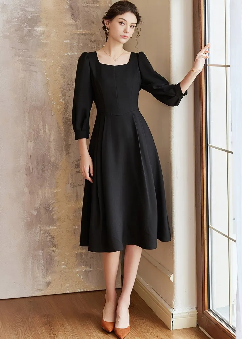 PUFF SLEEVE ELEGANT DRESS