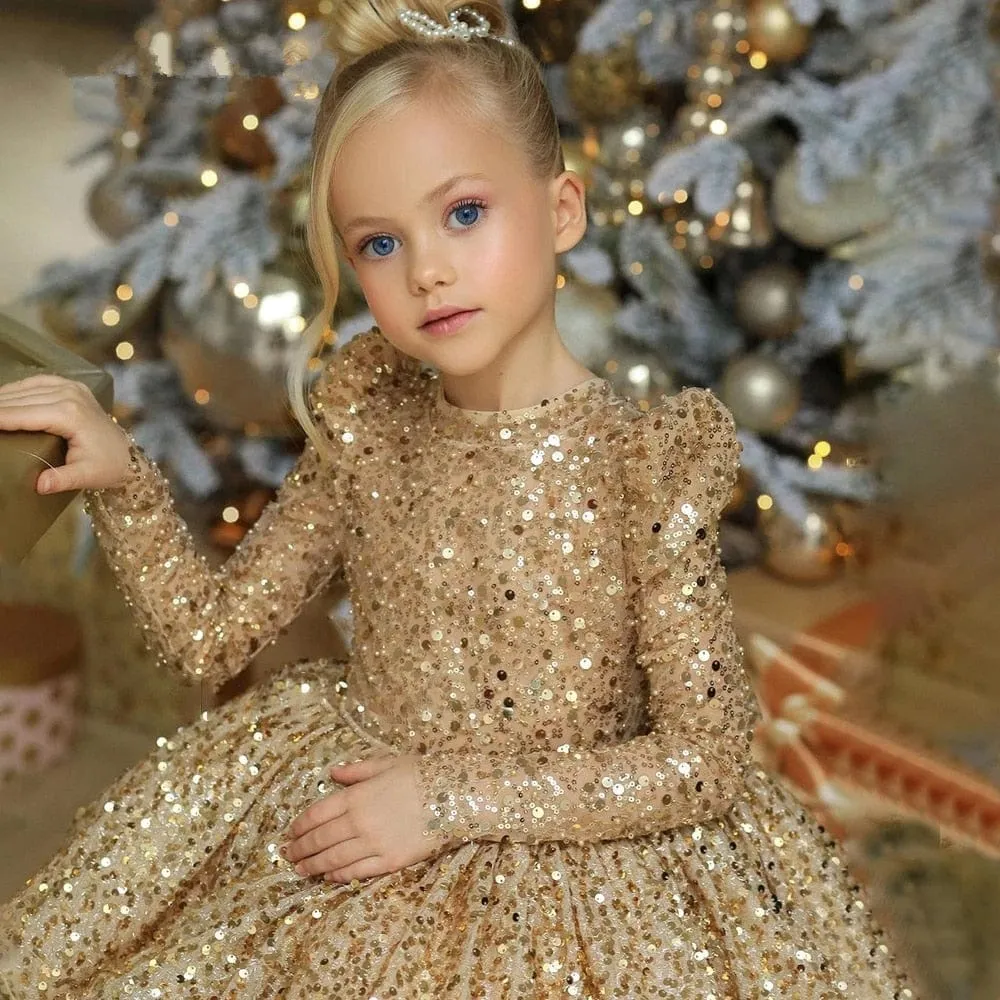 "Renee" Elegant Gold Occasion Dress