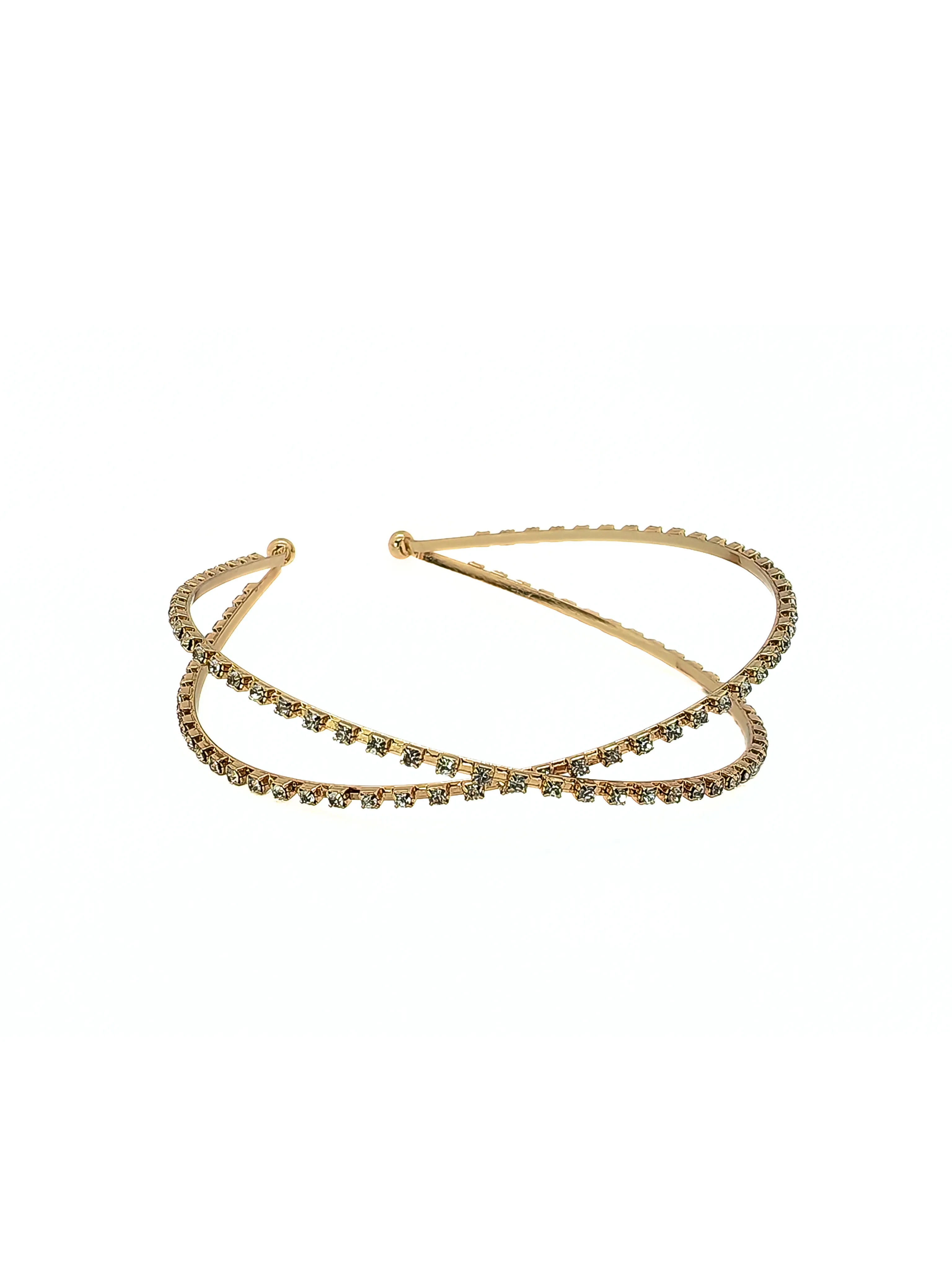 Rhinestone Double Row Narrow Band Headband
