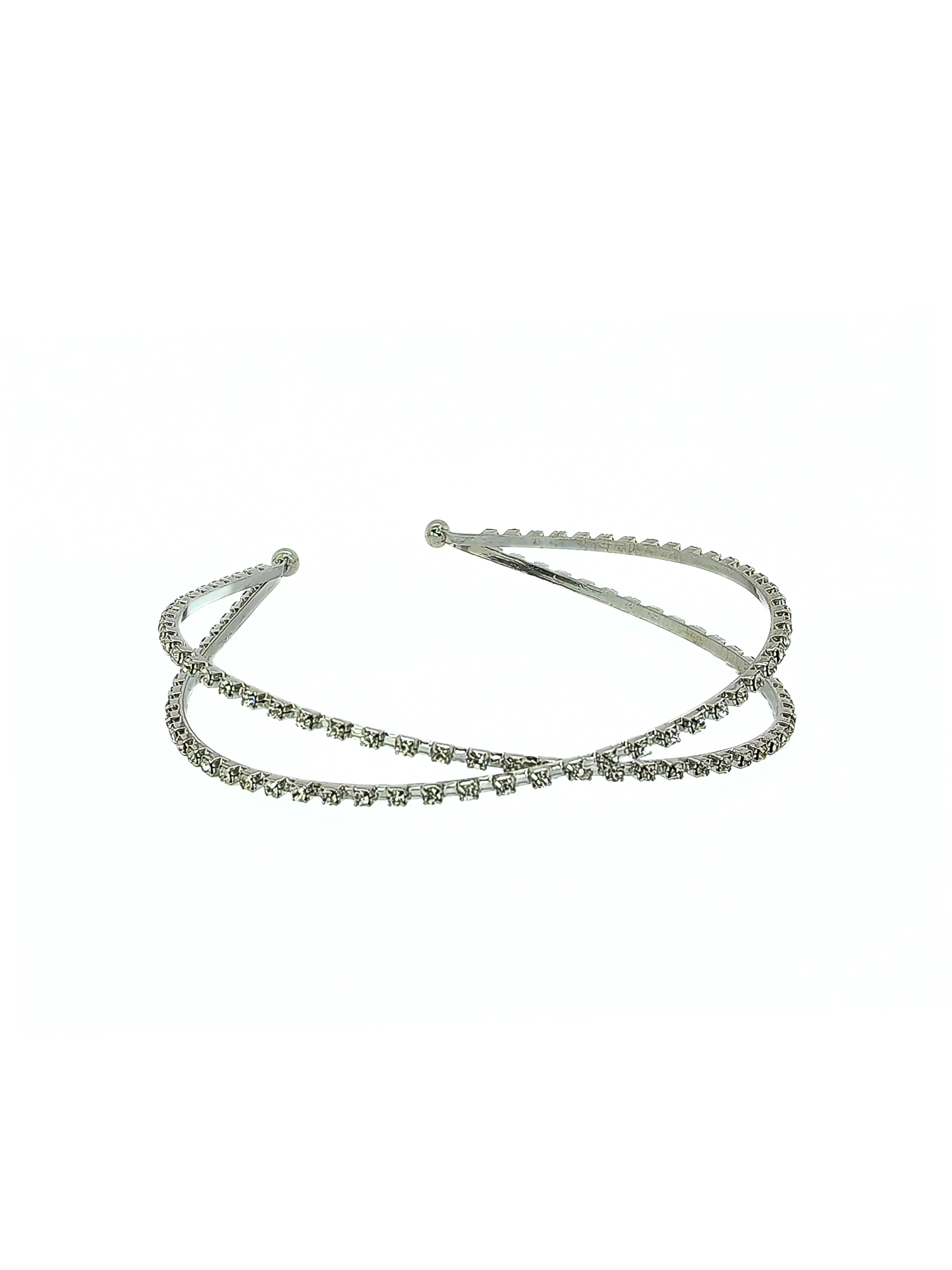 Rhinestone Double Row Narrow Band Headband