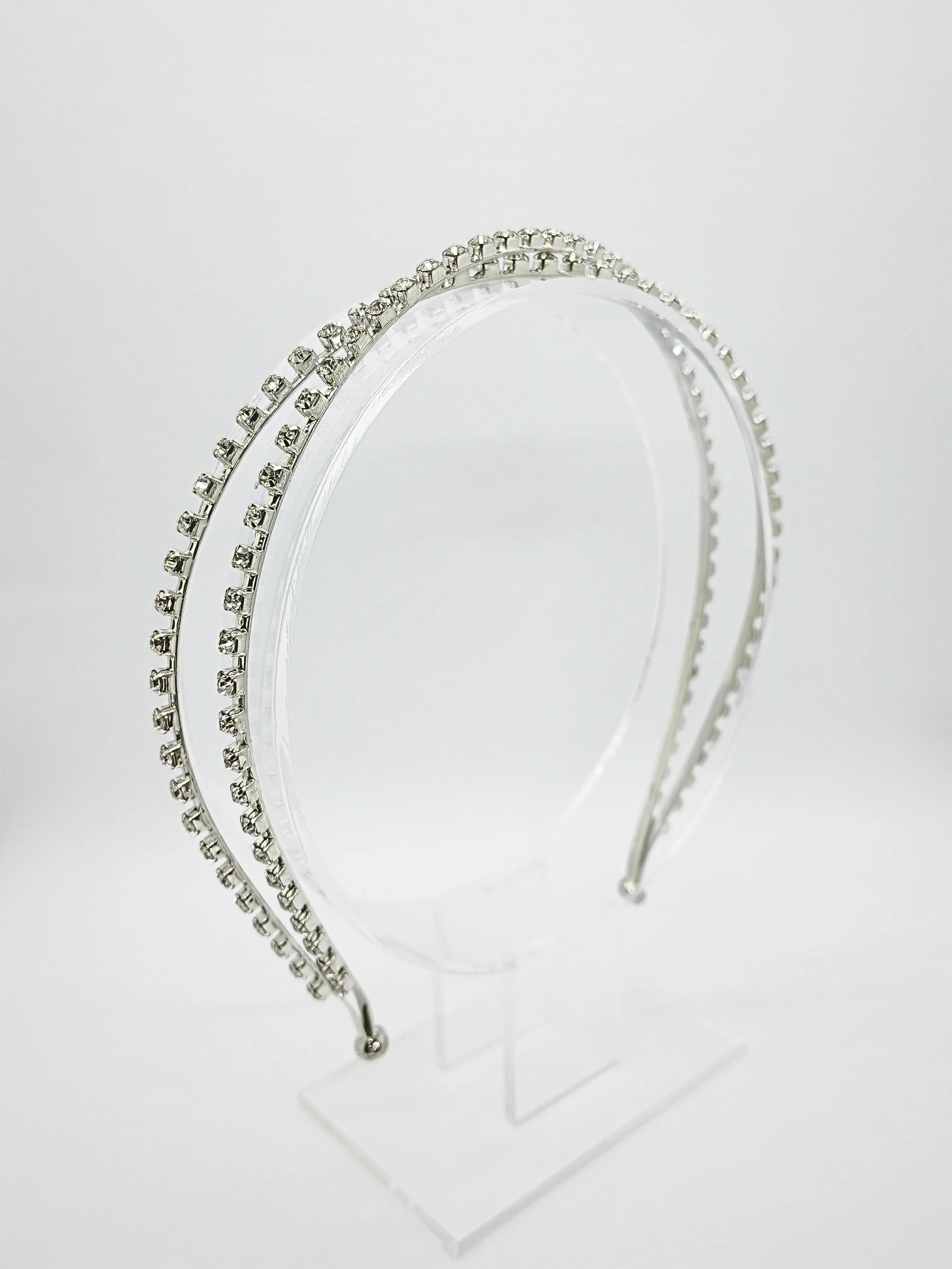 Rhinestone Double Row Narrow Band Headband