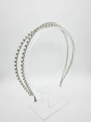 Rhinestone Double Row Narrow Band Headband